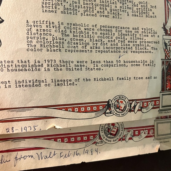 Vintage Halbert’s Coat Of Arms Royal Crest Shield Sword Wall Decor RICHBELL 70s - Picture 13 of 15